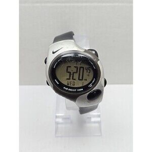 Nike Triax 35Lap Digital Chrono Watch WG48 4000 100M New Battery Black Band Mens